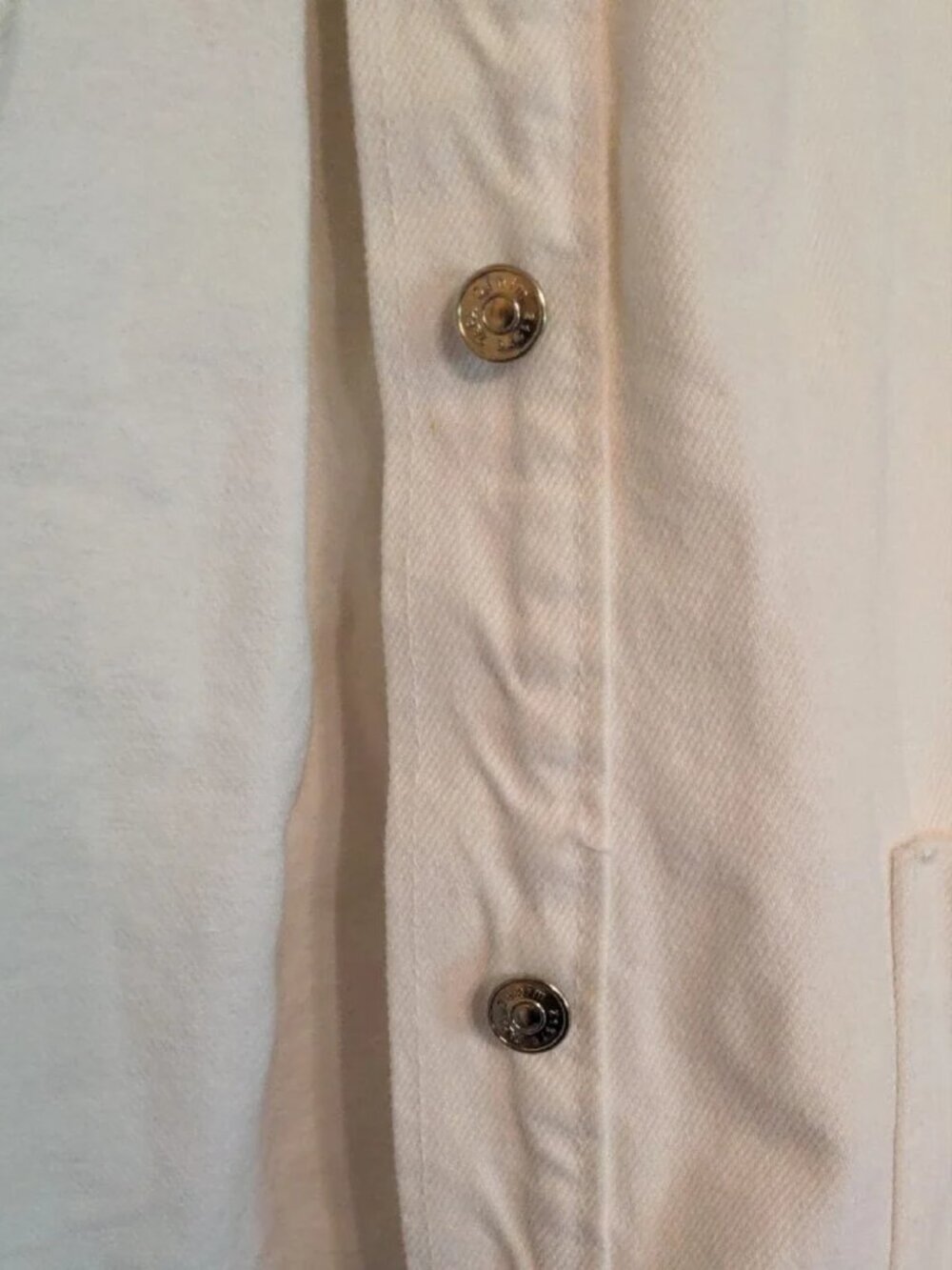 Zara Cotton White Oversized Denim Jacket Size XS - Picture 7 of 8